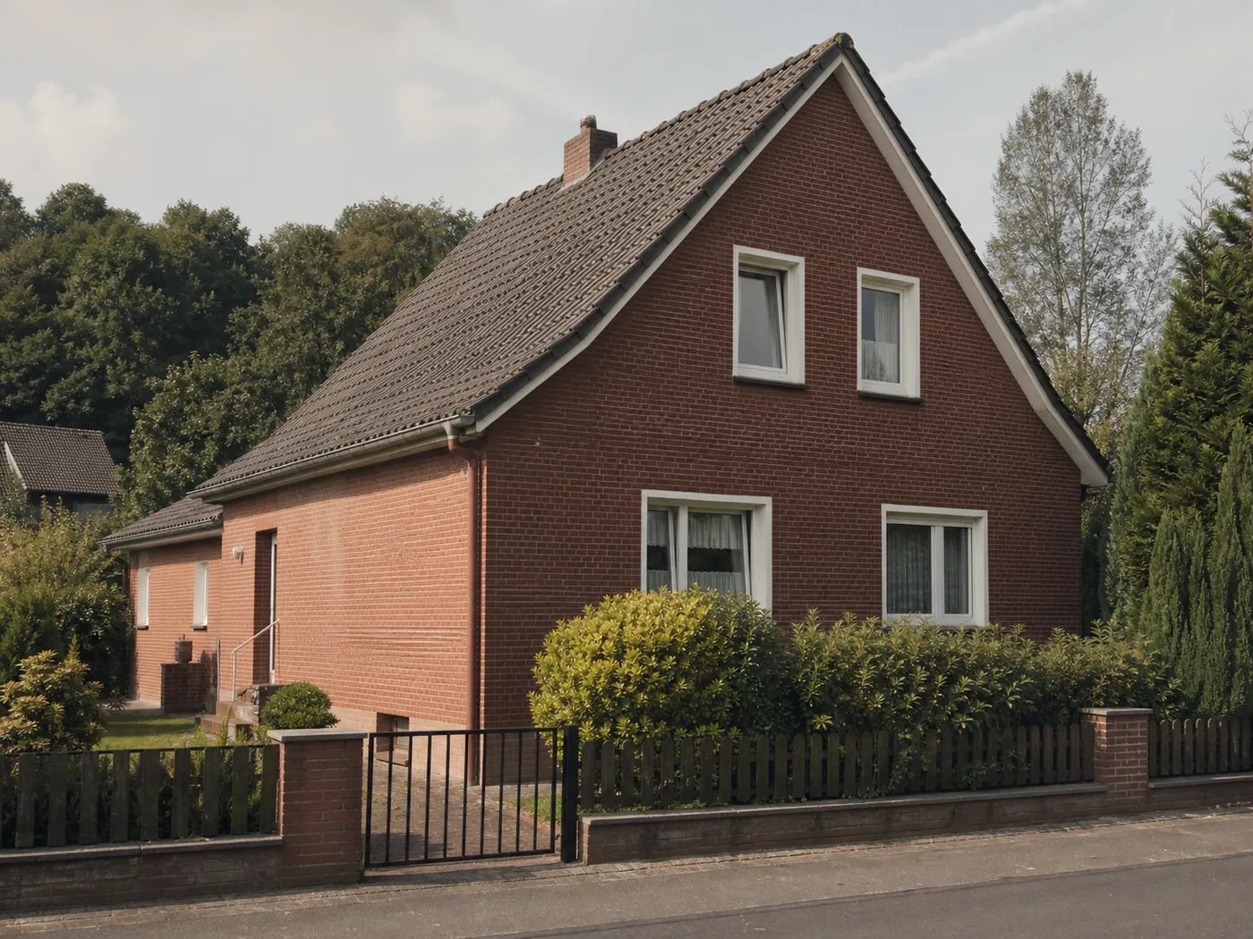 Ein norddeutsches Klinker-Einfamilienhaus in ruhiger Wohnlage, stellvertretend für die Frage, wie lange die eigene Zinsbindung noch trägt